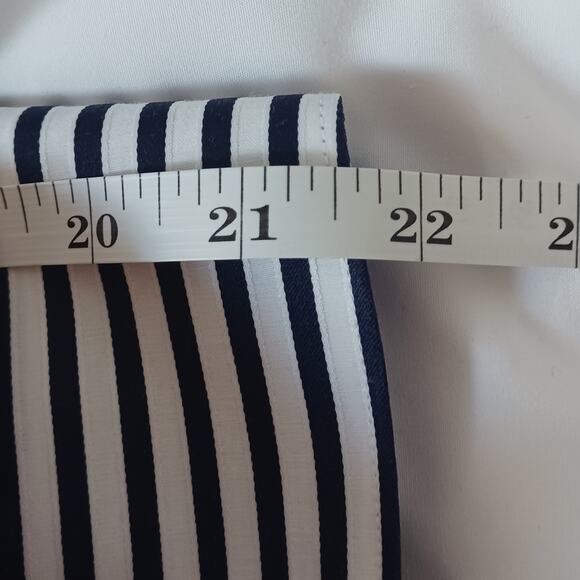 Marcello Sport Men's Blue & White Stripe Long Sleeve Dress Shirt Size Medium - Picture 6 of 8